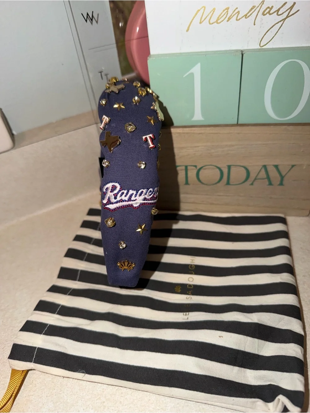 Lele Sadoughi MLB Texas Rangers Embellished Headband